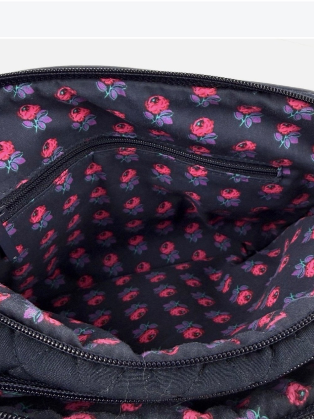 VERA BRADLEY TRIMMED TRAPEZE CROSSBODY Classic Navy - Picture 5 of 6